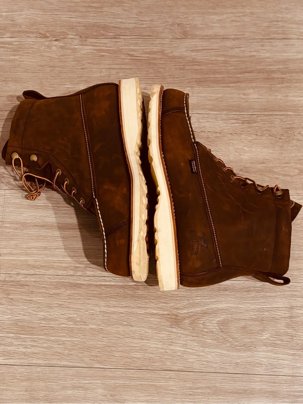 Irish Setter Wingshooter Men’s Brown Waterproof Safety Toe Work Boots USA 13D